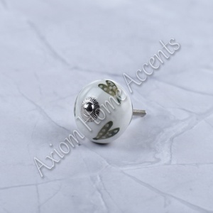 Glossy Finished <b>Ceramic</b> <b>Knobs</b> With Artistic Handpainted Designs for Home Furniture by Axiom Home Accents - Product Image 1