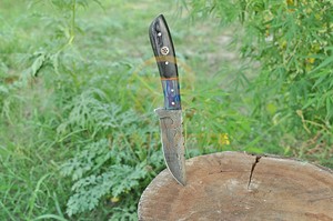 Cuchillo de Caza y Camping de Acero de Damasco Hecho a Mano con Mango de Madera Pukka, Alta Dureza, OEM, Cuchillo de Supervivencia para Exteriores - Product Image 4