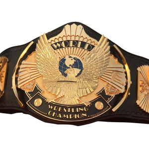 Cinturón de Campeón de Lucha Libre, Diseño de Águila, Título Personalizable en Cuero, Dorado y Negro, Artículo de Colección Premium - Product Image 2
