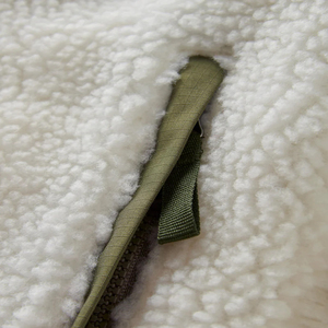 High Quality <b>Men's</b> Casual Wear <b>Sherpa</b> Fleece <b>Jackets</b> White Color Zipper Up Stand Collar Adult's Fashion Wear Warn Winter <b>Jackets</b> - Product Image 3