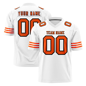 เสื้อฟุตบอลอเมริกันแขนสั้นดีไซน์ล่าสุด ไซส์ใหญ่ แห้งเร็ว ชุดกีฬา เสื้อฟุตบอลอเมริกัน MOQ ต่ำ - Product Image 5