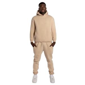 WARPRO INDUSTRY Custom Logo Plus Size Windproof Heavyweight 100% Cotton Hooded 2 1 Design <b>Pullover</b> Tracksuit Black Orange Full - Product Image 3