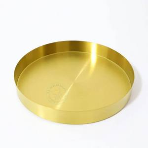 Bandeja de joyería dorada decorativa de acero inoxidable - Product Image 4