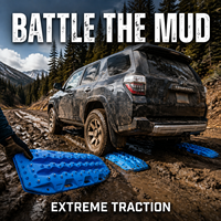 2 planches de traction tout-terrain robustes en plastique de 70 cm pour le sauvetage d'urgence des voitures, adaptées aux SUV 4x4, au sable, à la boue et à la neige