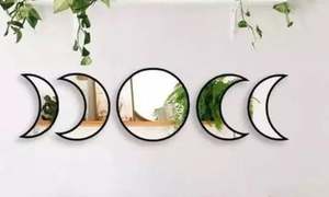 Miroir mural décoratif circulaire moderne à emboîtement, cadre en métal noir, miroir à accents multi-cercles pour salon, décoration d'hôtel - Product Image 4