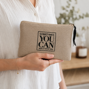 Custom Natural JUCO Jute Cotton Cosmetic Makeup Pouch Bag Foam Lined Zipper Ribbon <b>Puller</b> 20x12 cm Wholesale OEM Private Label - Product Image 6