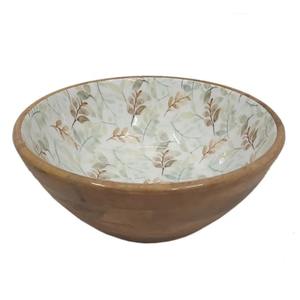 Tazón de madera hecho a mano con logotipo personalizado, utensilios de cocina de diferentes formas, tazón de madera elegante y sostenible de madera de acacia para alimentos. - Product Image 4