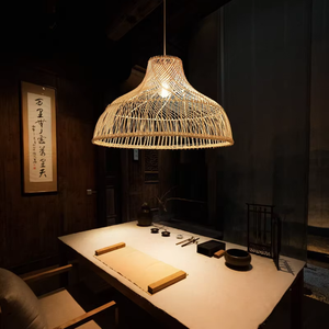 Rattan Woven Pendant Lamp for Home Decoration <b>Dining</b> Room Restaurant and Interior <b>Lighting</b> - Product Image 3