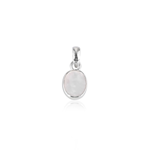 Colgante de plata de ley 925 maciza con piedra preciosa de nácar, colgante hecho a mano, colgante de plata de diseño, regalo de aniversario. - Product Image 1