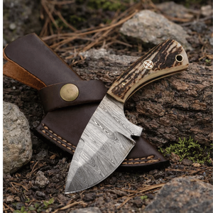 Couteau de chasse/découpe de viande/de camping haut de gamme en acier Damas fait main avec service OEM pour les marchés américain et européen - Product Image 2