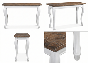 Mesa Auxiliar Delona de Madera Maciza Natural, Estilo Rústico Minimalista, Diseño Escandinavo para Sala de Estar, Mesita de Noche Ecológica y Portátil - Product Image 3