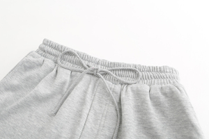 Pantalones Cortos de Algodón Gris Sólido para Hombre, Calidad Premium 2026, Cintura Alta con Cordón, Casuales, Tejidos, Transpirables - Product Image 2