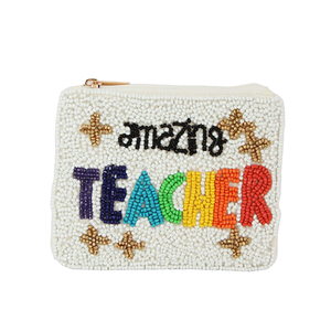 Porte-monnaie écologique en perles, petite taille, fait main, pour pièces de monnaie, espèces et accessoires, pour femmes, disponible au prix export. - Product Image 2