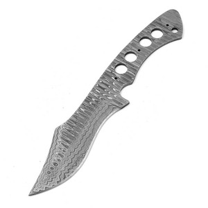 Lame de couteau de chasse et de camping en acier Damas de haute qualité, forgée à la main, lame médiévale, qualité bricolage, pour forgeurs, pièce vierge faite à la main - Product Image 1