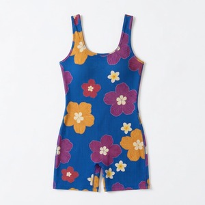 Combinaison courte sans manches côtelée sans couture à col rond, imprimé tendance, avec logo personnalisé, pour femme, idéale pour le yoga, la gym et les activités sportives - Product Image 3