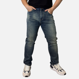 Modern Men Casual Denim <b>Jeans</b> with Stylish Urban Streetwear and <b>Soft</b> Fabric Comfort - Product Image 1