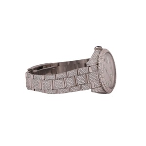 Montre pour homme de luxe avec bracelet en acier inoxydable, cadran en cristal saphir Seiko, résistance à l'eau 10 bars, style vintage, hip hop, indien - Product Image 2