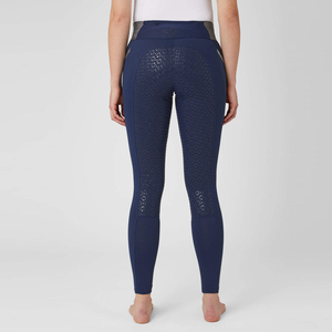 Leggings de equitación personalizados al por mayor para mujer con asiento de silicona, panel de malla y spandex de alto rendimiento, diseño a medida - Product Image 4