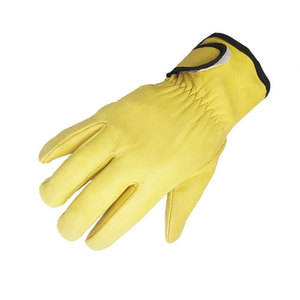 Factory Made Custom Design Cow Leather Safety <b>Gloves</b> Top Quality Custom Leather Material Made Safety <b>Gloves</b> - Product Image 2
