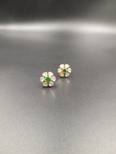 Amaira Jewels SM-16 Flower <b>Stud</b> Earrings <b>Silver</b> Luxury Classic Women Everyday Wear - Product Image 3