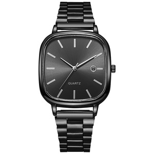 Reloj de Cuarzo Cuadrado para Mujer, Correa de Acero Inoxidable Plateada, Reloj de Pulsera Casual y de Negocios con Indicador de Fecha - Product Image 3