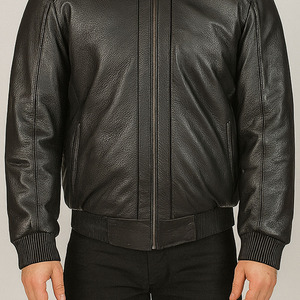 Veste d'hiver pour homme de qualité supérieure au meilleur prix, en cuir véritable, coupe-vent, imperméable, teinte unie, toutes tailles disponibles - Product Image 5