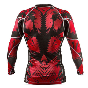 Chemises pour hommes à séchage rapide imprimées par sublimation, logo personnalisé, rashguard d'entraînement MMA, NO GI Grappling Jiu Jitsu Kimono BJJ Rashguard - Product Image 2