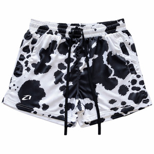 Shorts en maille à motif flamme pour hommes, respirants, avec cordon de serrage, streetwear, vêtements de sport, légers, fabrication sur mesure - Product Image 5