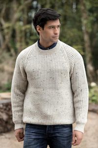 Pull en laine Cozy Denmin pour homme, cardigan tricoté à manches longues, coupe ample, personnalisable, hiver uni - Product Image 2