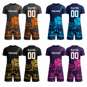 Ensemble d'uniformes de football personnalisés pour académie, maillot et short de football sublimés, kit d'entraînement d'équipe personnalisé, fabricant - Product Image 2