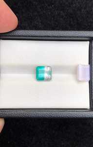 Turmalina bicolor natural rara, piedra preciosa suelta con corte esmeralda, cristal para la fabricación de joyas y colección. - Product Image 5