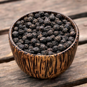 เมล็ดพริกไทยดำเกรดอาหาร 500-550 GL พริกไทยดำเม็ดเต็มธรรมชาติ พรีเมียม ไพร์เพอรีนสูง นำเข้าจากอินเดีย - Product Image 1