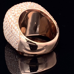 Newest Collection Round Cut Rose Gold Plated 925 Silver Hip Hop Moissanite <b>Ring</b> with VVS Clarity Trendy Men's <b>Indian</b> - Product Image 5