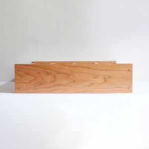 Étagère murale en bois massif de cerisier de qualité nord-américaine, style européen simple, support pour tasses de table de cuisine - Product Image 5