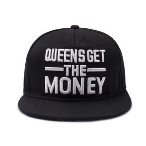 Gorra de Béisbol Clásica de 5 Paneles de Alta Calidad para Hombre, Personalizada en Acrílico Negro con Bordado 3D y Visera Plana - Product Image 1