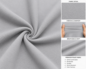 Polo gris personnalisé en gros |   Polo d'entreprise en polyester OEM ODM |   Vêtements de golf et promotionnels avec logo brodé - Product Image 5
