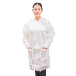 Bata de Hospital Blanca, Uniforme Médico de Protección para Doctores y Enfermeras, Impresa con Serigrafía, Listo para Enviar - Product Image 2