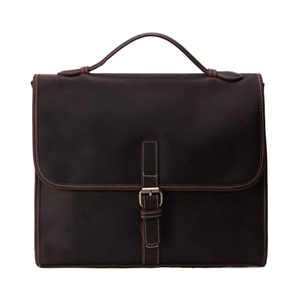 Sacoche pour ordinateur portable en cuir véritable durable pour hommes, meilleure conception avec fermeture éclair à un prix raisonnable - Product Image 1