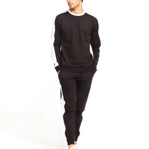 Ensemble de survêtement pour homme, sweat-shirt et pantalon de jogging décontractés, mélange de coton doux, tissu respirant, coupe athlétique, parfait pour la salle de sport, la course à pied et les sports. - Product Image 1