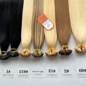 Vente en gros Extensions de cheveux vierges vietnamiennes Cheveux humains à pointe frisée droite I Tip - Product Image 5