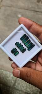 Turmalina Indigolita de Color Bio Natural, Gema Facetada en Forma Octogonal de 16 Quilates Certificada, de 6x5 a 13x4.1 para la Fabricación de Joyas - Product Image 3