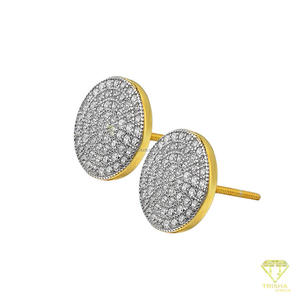 Magníficos Pendientes Redondos de Moissanita y Diamantes, Plata de Ley 925, Joyería Brillante de Primera Calidad para Hombres y Mujeres - Product Image 6