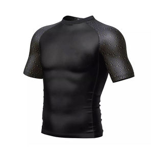 High Quality Product Rash Guards For Men Half Sleeves Gym Fitness <b>Compression</b> <b>Shirts</b> With Customized Material Factory Made - Product Image 2
