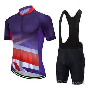 Ensemble de cyclisme d'été de qualité pour hommes, vêtements de vélo, équipement de sport, tenue pour hommes, short à bretelles pour VTT - Product Image 1