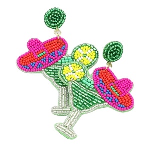 Fashion Jewelry Seed Beaded Wine <b>Glass</b> New Model Earrings for Women and <b>Girl</b> by MD HANDICRAFT - Product Image 3