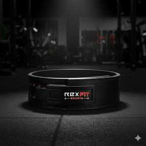 Ceinture de musculation en cuir de qualité supérieure Rexfit Sports pour la musculation, les squats et le soutien du dos, ceinture de gym réglable pour hommes - Product Image 1