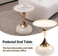 Meilleure Vente : Table de Chevet Moderne Blanche à 2 Niveaux en Fer, Convertible, avec Rangement, pour Petits Espaces et Chambres – Garantie 1 An