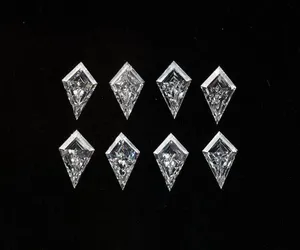 Diamantes Melee Blancos con Corte Kite de 5 x 3 mm, Cultivados en Laboratorio, Sueltos, HPHT CVD, Colores D/E/F, VVS/VS+, Piedras Calibradas para Joyería - Product Image 4