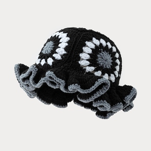 Gorro de Pescador Tejido a Mano, Color Verde, Estilo Y2K, Unisex para Adultos, Informal, para Invierno - Product Image 2