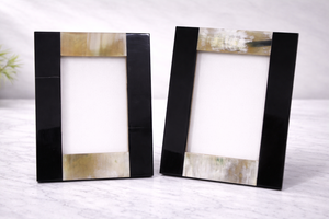 กรอบรูปโมเสกทำมือแนวตั้งฝังลายเขาสัตว์ธรรมชาติ ของตกแต่งบ้านสุดหรู ของขวัญสำหรับวางบนโต๊ะ - Product Image 2